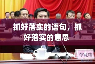抓好落實(shí)的語句，抓好落實(shí)的意思 