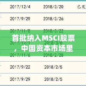首批納入MSCI股票，中國(guó)資本市場(chǎng)里程碑事件揭曉！