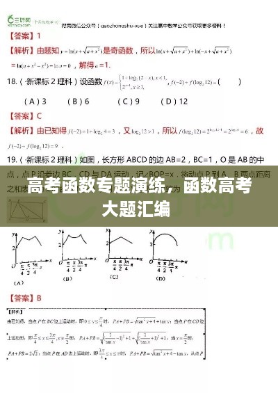 高考函數(shù)專題演練，函數(shù)高考大題匯編 