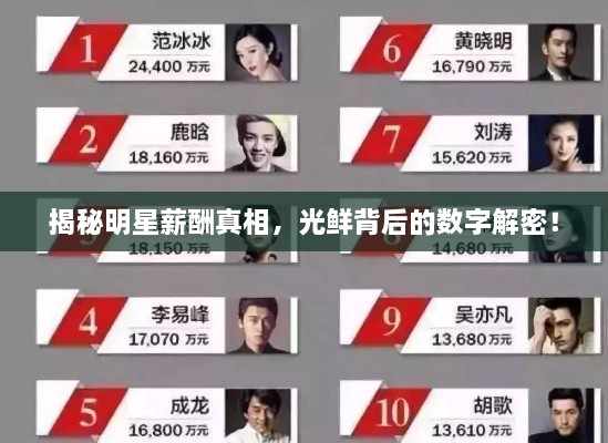 揭秘明星薪酬真相，光鮮背后的數(shù)字解密！